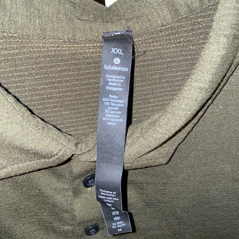 Mens XXL lululemon long sleeve Polo